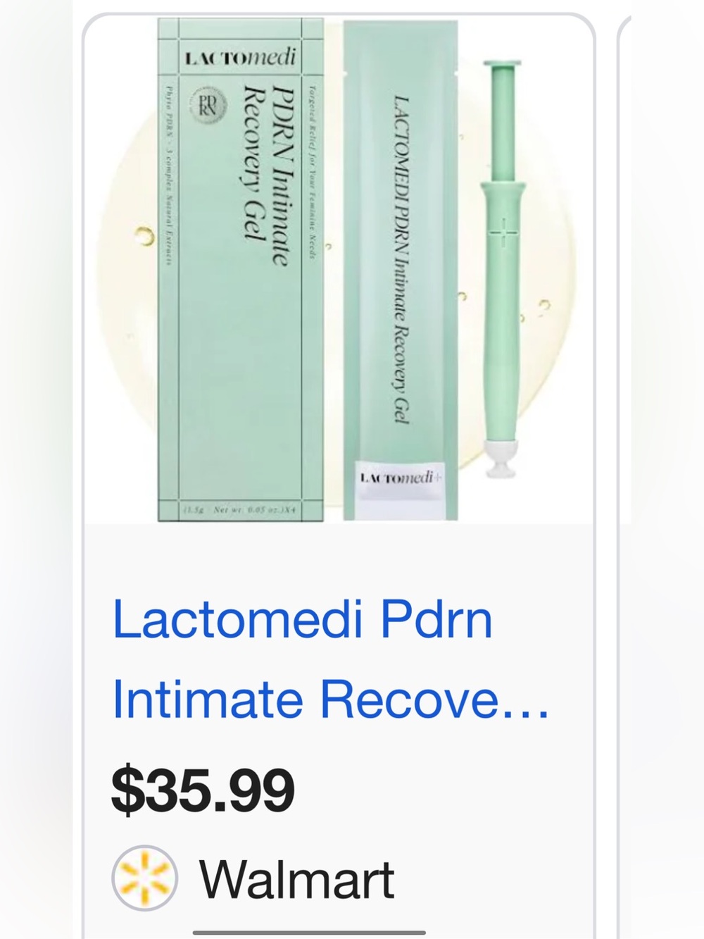 Intimate Recovery Gel — Mint Green